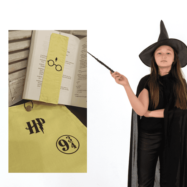 Θήκη βιβλίου & σελιδοδείκτης Harry Potter Κίτρινο Καλλιτεχνικό Εργαστήριο Το λειρί του Κόκορα