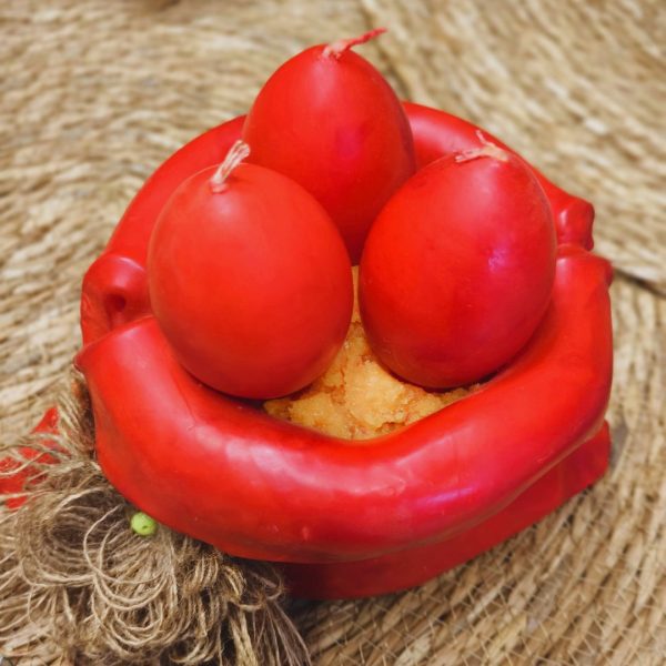 Διακοσμητικό Κερί Πουγκί με αυγά Καλλιτεχνικό Εργαστήριο Το λειρί του Κόκορα