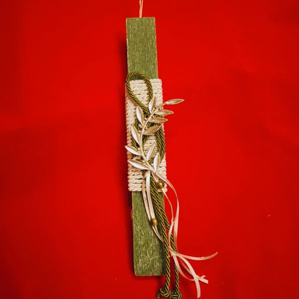 Αρωματική Λαμπάδα Φύλλο Ελιάς Καλλιτεχνικό Εργαστήριο Το λειρί του Κόκορα