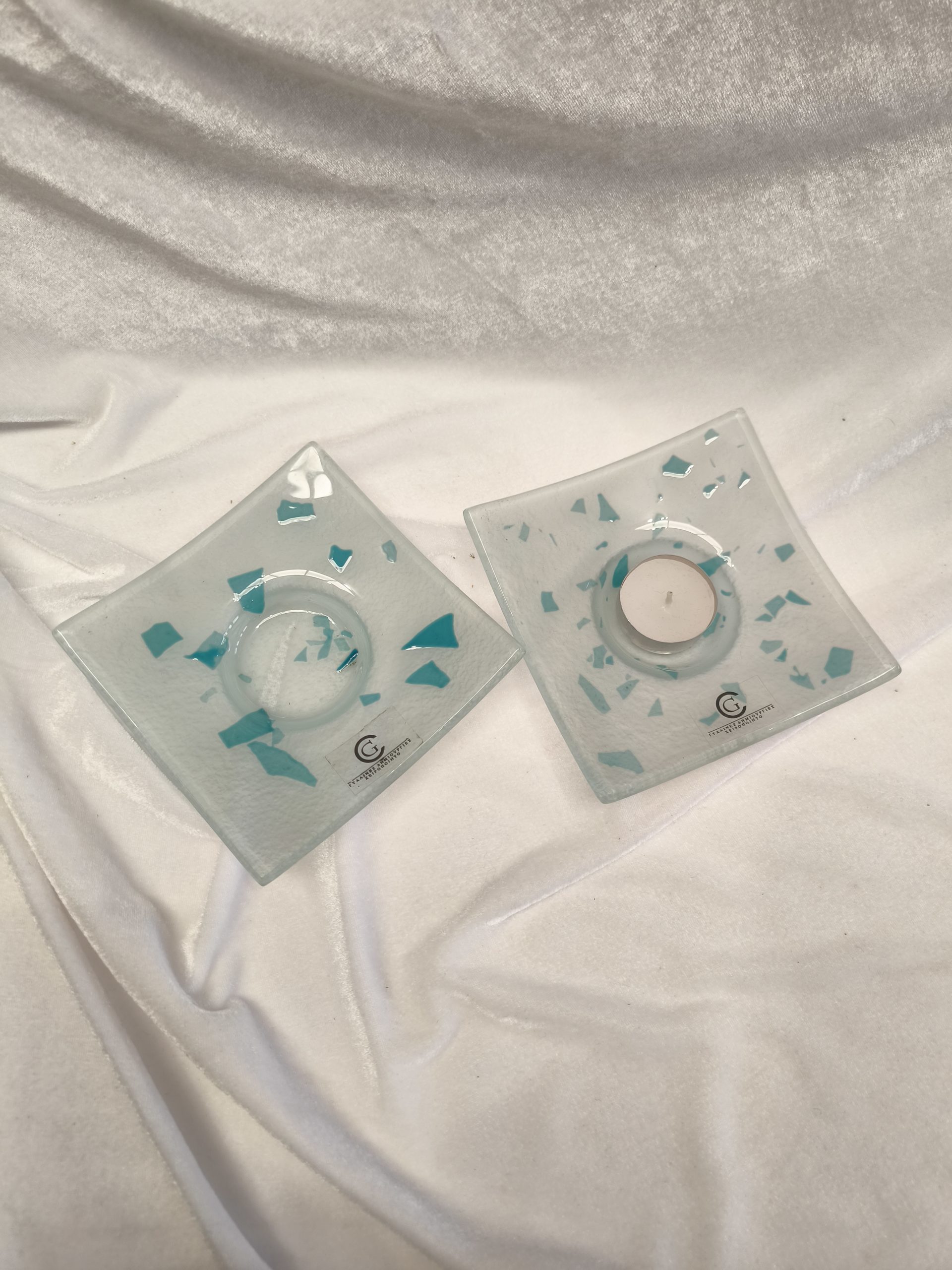 Σταχτοδοχείο από φυσητό γυαλί σιελ Σετ - Image 3