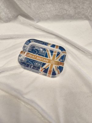 Σταχτοδοχείο από γυαλί με σημαία Great Britain