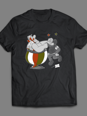 t-shirt μαύρο Οvelix pro Palestine