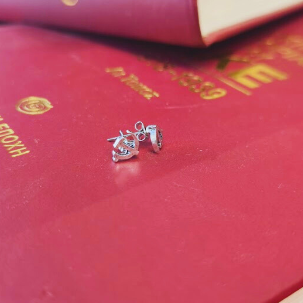 Σκουλαρίκια Σφυροδρέπανο Καρφάκια - Image 3