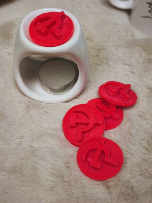 wax melts σε σχήμα σφυροδρέπανου